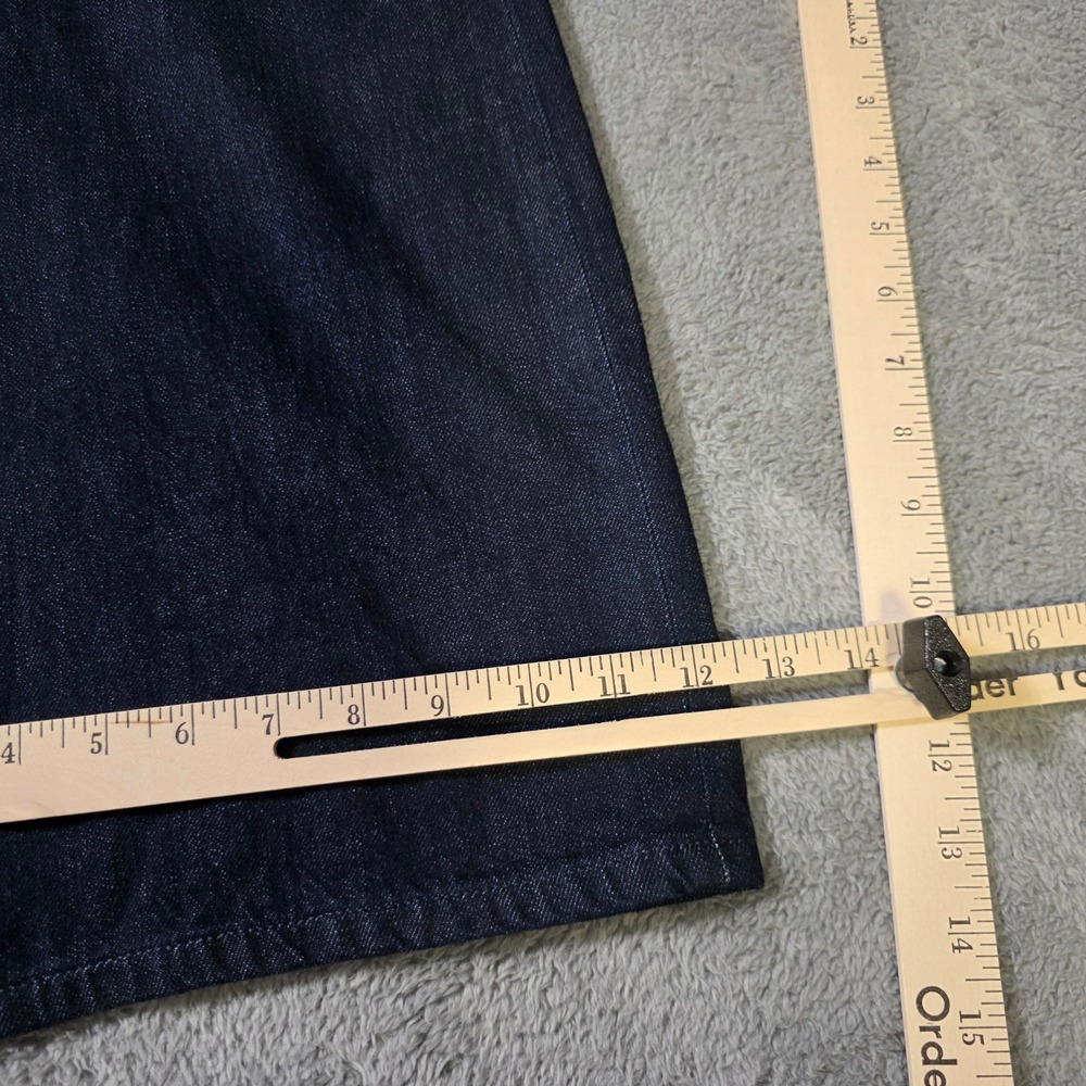 Worthington Womens 8 Wide Leg Jeans Dark Resinated Rinse Mid Rise Denim - Picture 4 of 9